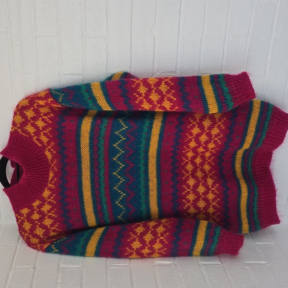 Coach in Four Seasons Vintage Mohair Bland Sweater Multicolor Size L